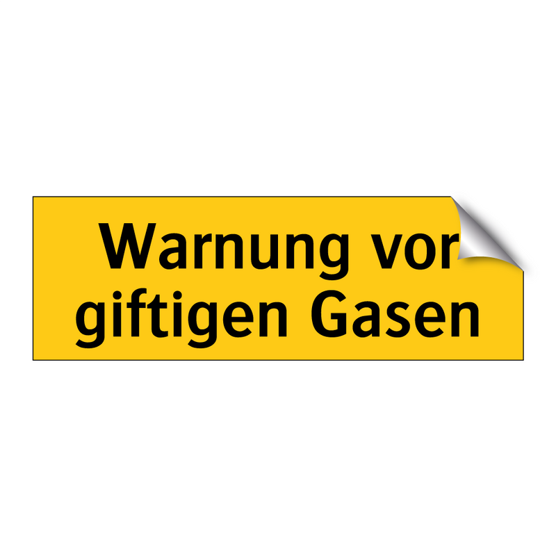Warnung vor giftigen Gasen