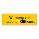 Warnung vor instabiler Kliffkante