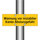 Warnung vor instabiler Kante Absturzgefahr