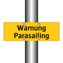 Warnung Parasailing