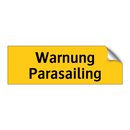 Warnung Parasailing