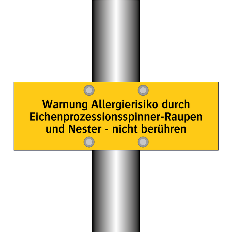 Warnung Allergierisiko durch Eichenprozessionsspinner-Raupen und Nester - nicht berühren