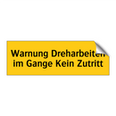 Warnung Dreharbeiten im Gange Kein Zutritt