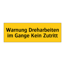 Warnung Dreharbeiten im Gange Kein Zutritt