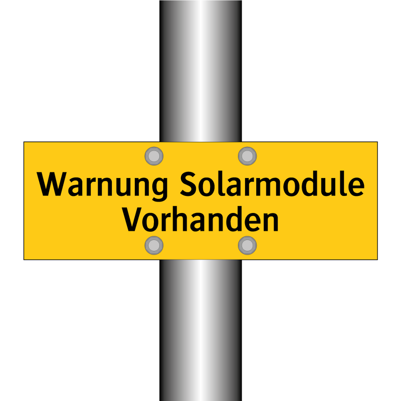 Warnung Solarmodule Vorhanden