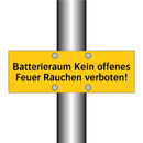 Batterieraum Kein offenes Feuer Rauchen verboten!