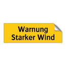 Warnung Starker Wind