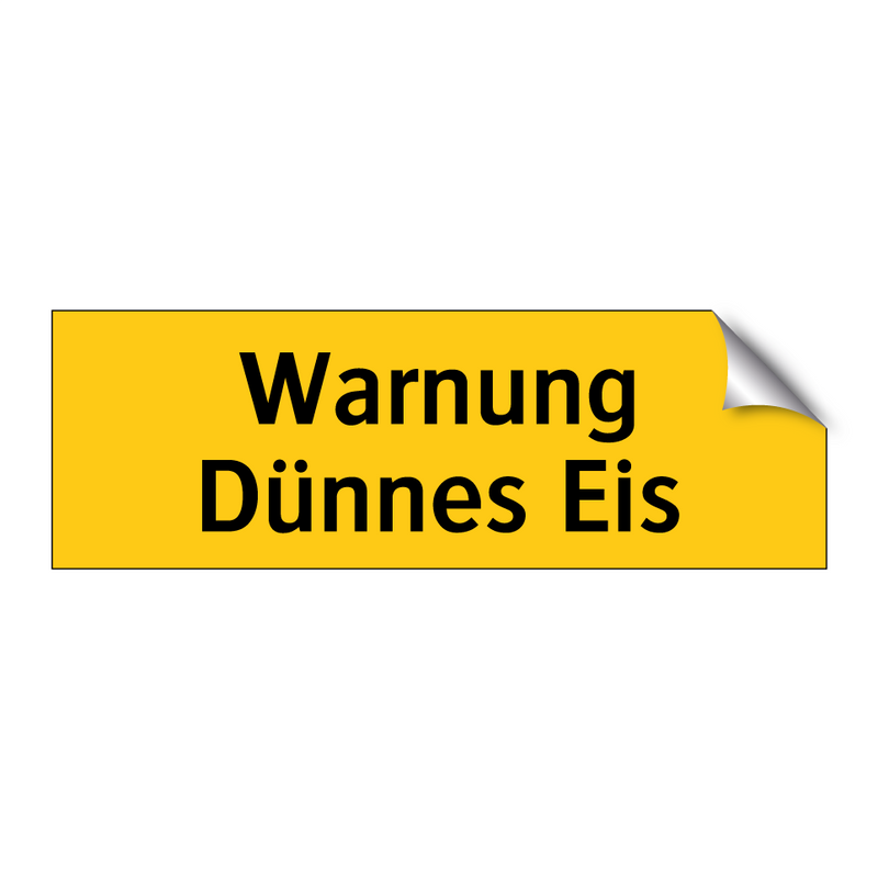 Warnung Dünnes Eis