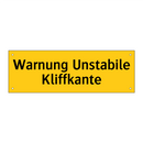 Warnung Unstabile Kliffkante