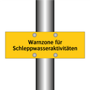 Warnzone für Schleppwasseraktivitäten