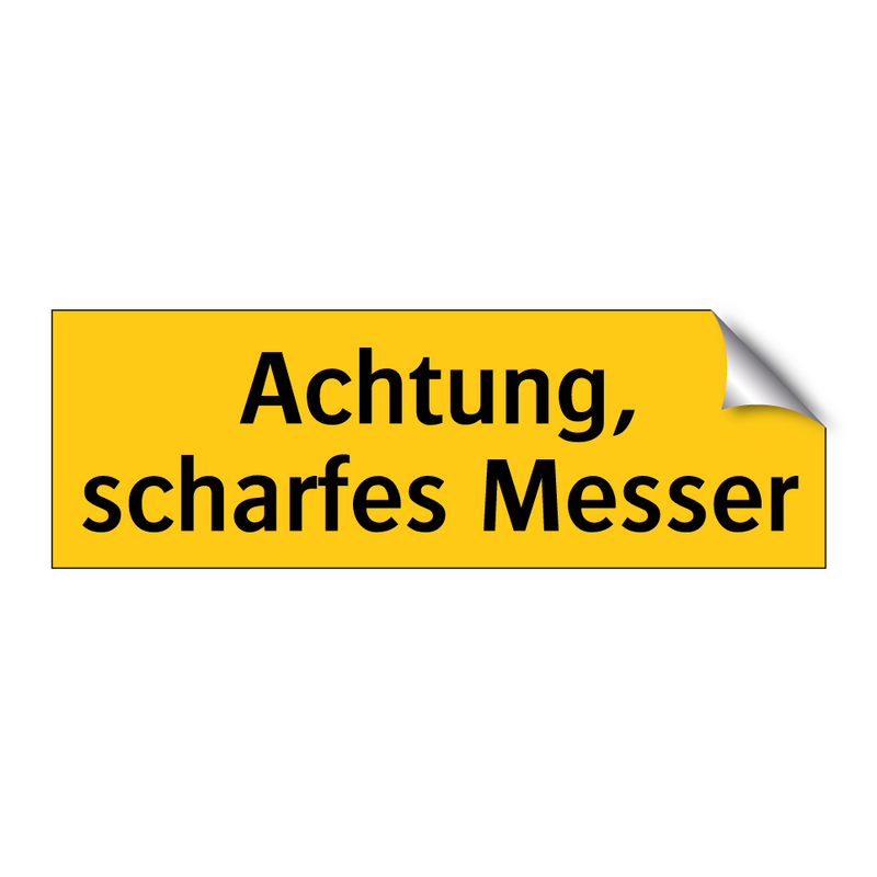 Achtung, scharfes Messer