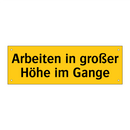 Arbeiten in großer Höhe im Gange