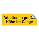 Arbeiten in großer Höhe im Gange