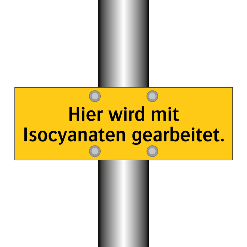 Hier wird mit Isocyanaten gearbeitet.