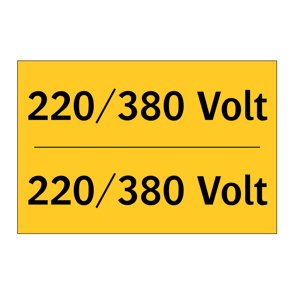Kauf 220/380 Volt - 220/380 Volt schild | SignOnline | DE-W2284