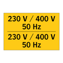 230 V / 400 V 50 Hz - 230 V / 400 V 50 Hz