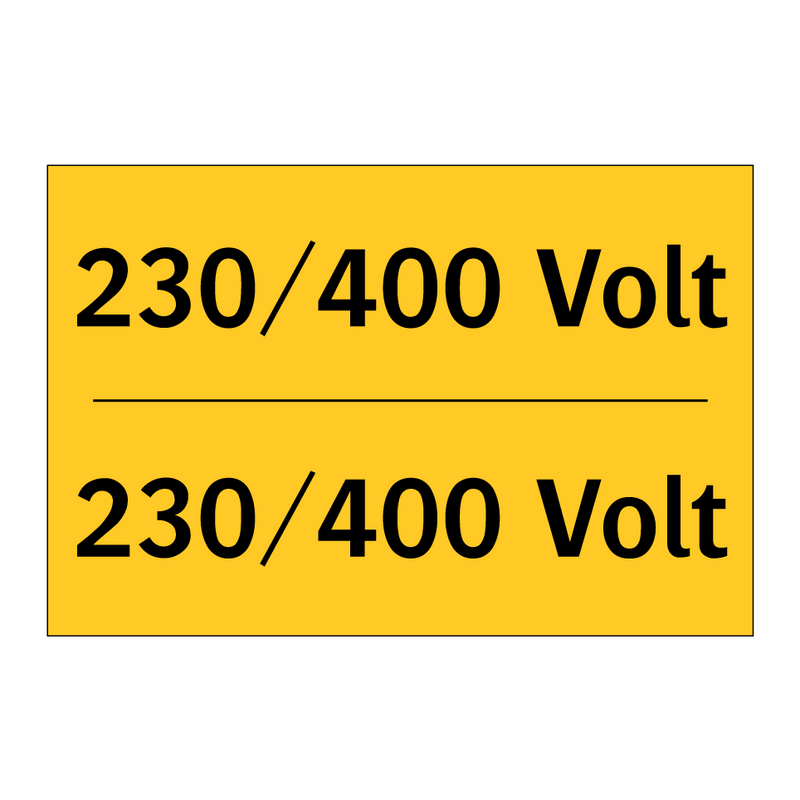 230/400 Volt - 230/400 Volt