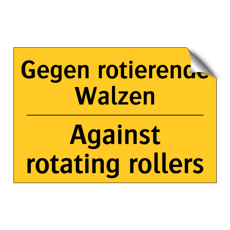Gegen rotierende Walzen - Against rotating rollers