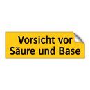 Vorsicht vor Säure und Base