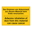 Das Einatmen von Asbeststaub aus /.../ - Asbestos inhalation of dust from /.../