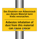 Das Einatmen von Asbeststaub aus /.../ - Asbestos inhalation of dust from /.../