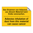 Das Einatmen von Asbeststaub aus /.../ - Asbestos inhalation of dust from /.../
