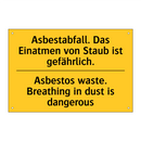 Asbestabfall. Das Einatmen von /.../ - Asbestos waste. Breathing in dust /.../