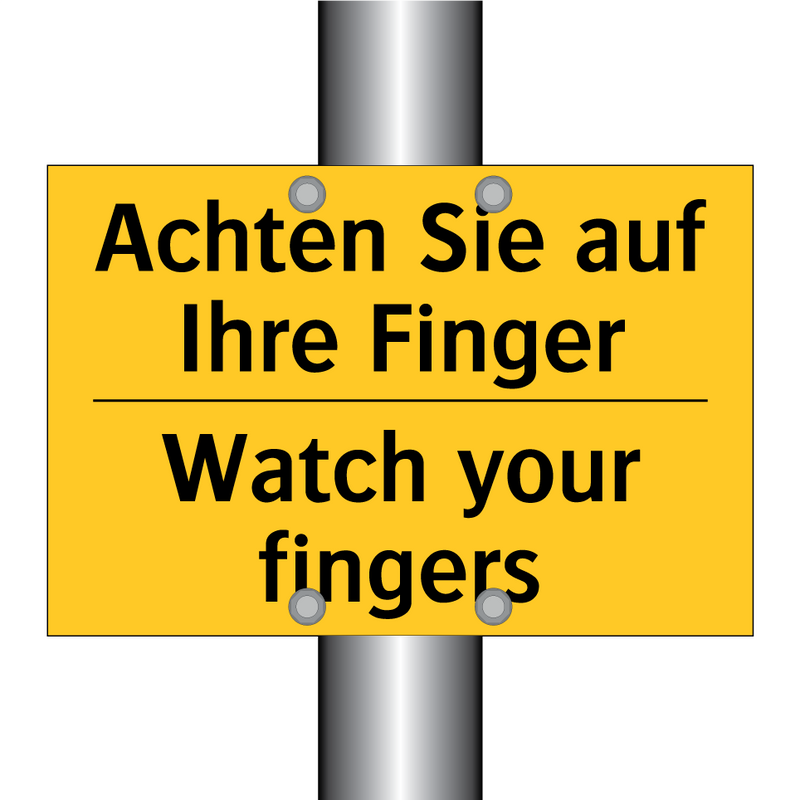 Achten Sie auf Ihre Finger - Watch your fingers