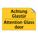 Achtung Glastür - Attention Glass door