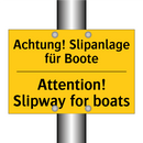 Achtung! Slipanlage für Boote - Attention! Slipway for boats