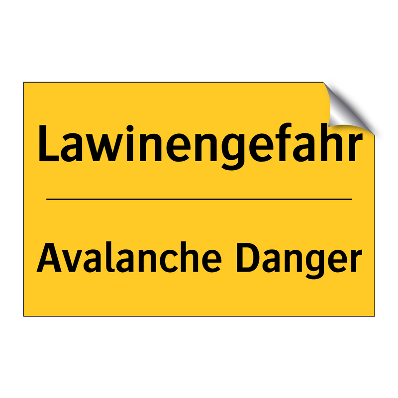 Lawinengefahr - Avalanche Danger