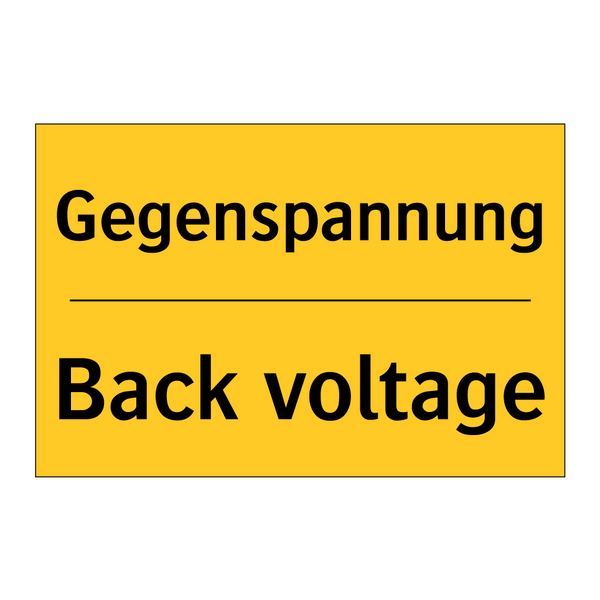 Gegenspannung - Back voltage