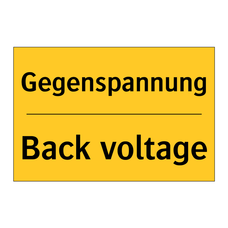 Gegenspannung - Back voltage