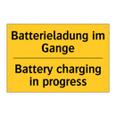 Batterieladung im Gange - Battery charging in progress