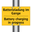 Batterieladung im Gange - Battery charging in progress