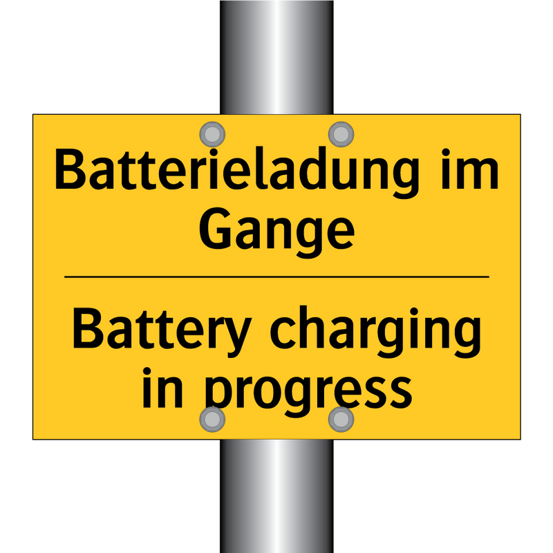 Batterieladung im Gange - Battery charging in progress