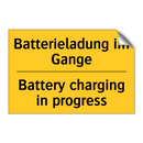 Batterieladung im Gange - Battery charging in progress