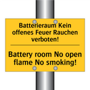 Batterieraum Kein offenes Feuer /.../ - Battery room No open flame No /.../