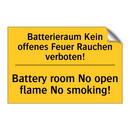 Batterieraum Kein offenes Feuer /.../ - Battery room No open flame No /.../