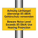 Achtung Lärmpegel übersteigt 85 /.../ - Beware Noise Level Exceeds 85 /.../