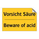 Vorsicht Säure - Beware of acid