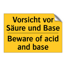 Vorsicht vor Säure und Base - Beware of acid and base
