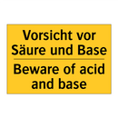 Vorsicht vor Säure und Base - Beware of acid and base