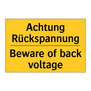 Achtung Rückspannung - Beware of back voltage