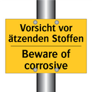Vorsicht vor ätzenden Stoffen - Beware of corrosive