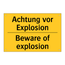 Achtung vor Explosion - Beware of explosion