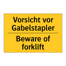 Vorsicht vor Gabelstapler - Beware of forklift