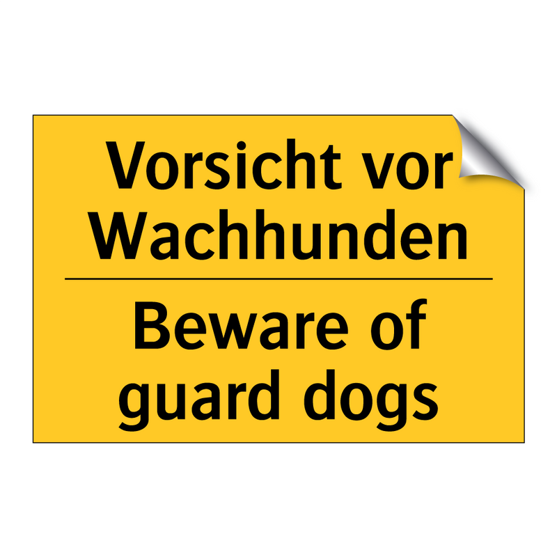 Vorsicht vor Wachhunden - Beware of guard dogs