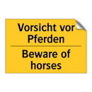 Vorsicht vor Pferden - Beware of horses