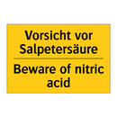 Vorsicht vor Salpetersäure - Beware of nitric acid